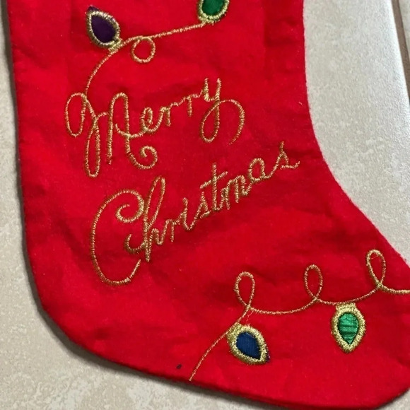 Holiday Red Christmas Stocking Decor - Picture 2 of 5